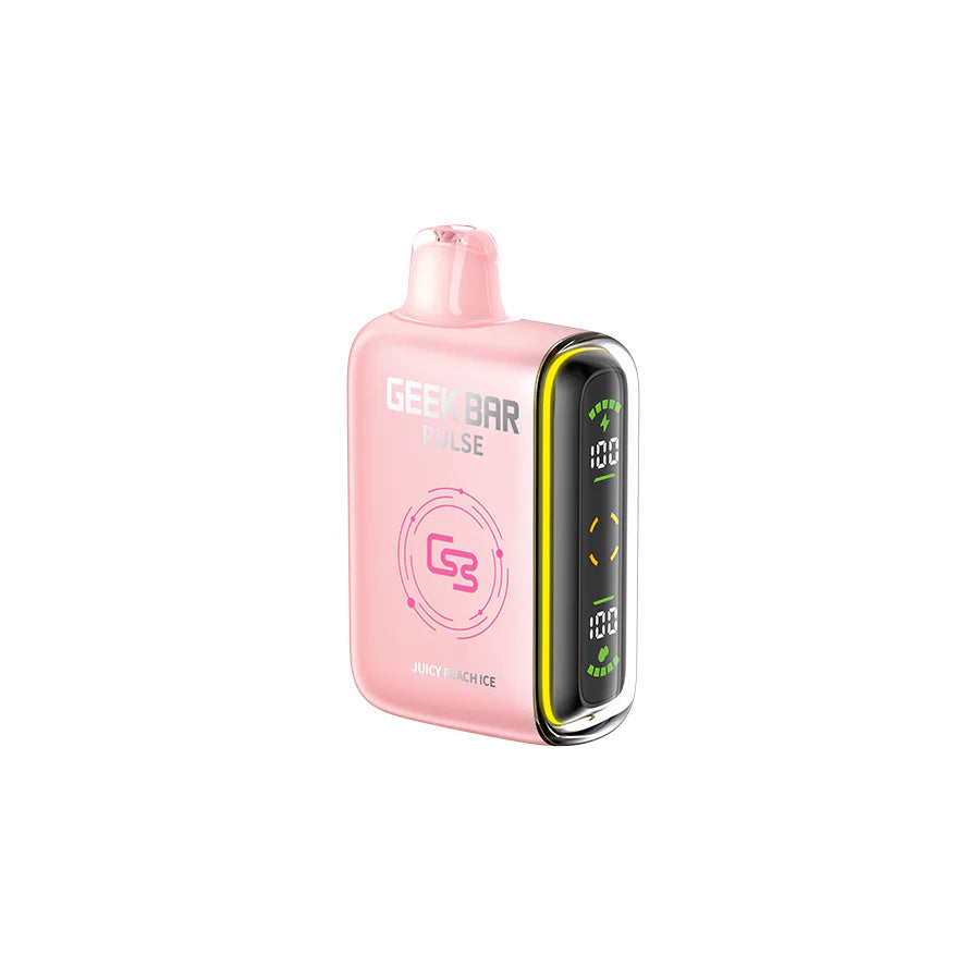 Juicy Peach Ice - Geek Bar Pulse 16mL Rechargeable Disposable Vape [On Clear Sky Vapes Inc. Juicy Peach Ice - Geek Bar Pulse 16mL Rechargeable Disposable Vape [On Clear Sky Vapes Inc.