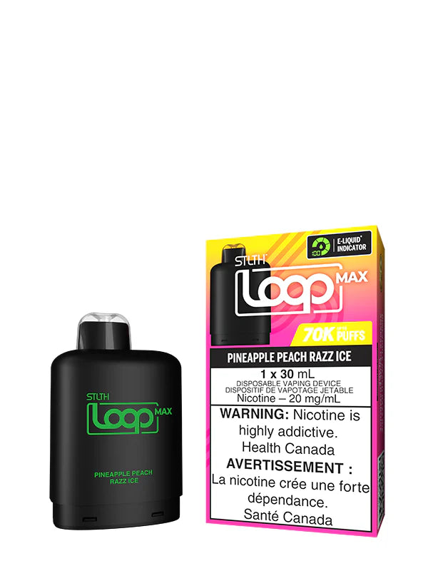 Pineapple Peach Razz Ice - STLTH Loop MAX Pod 30mL [Ontario Stamp]  Clear  Sky Vapes Inc.