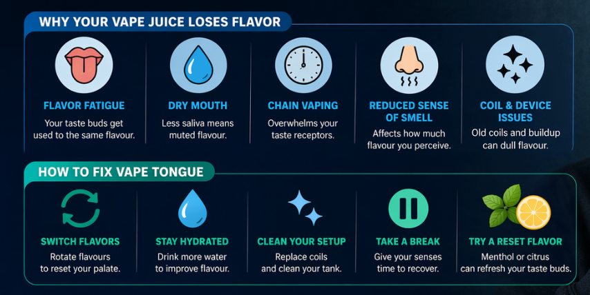 De-Mystifying “Vape Tongue”: Why Your Juice Loses Flavor