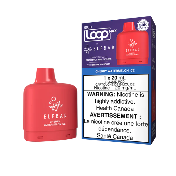 Cherry Watermelon Ice - STLTH Loop MAX ELFBAR Pod 20mL [Ontario Stamp]