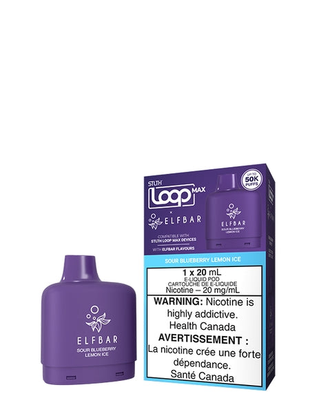 Sour Blueberry Lemon Ice - STLTH Loop MAX ELFBAR Pod 20mL [Ontario Stamp]
