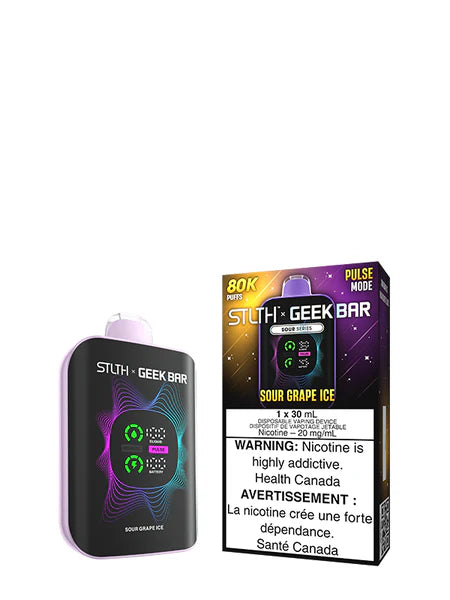 Sour Grape Ice - STLTH X GEEK BAR 30mL Rechargeable Disposable Vape [Ontario Stamp]