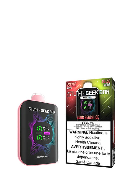 Sour Peach Ice - STLTH X GEEK BAR 30mL Rechargeable Disposable Vape [Ontario Stamp]