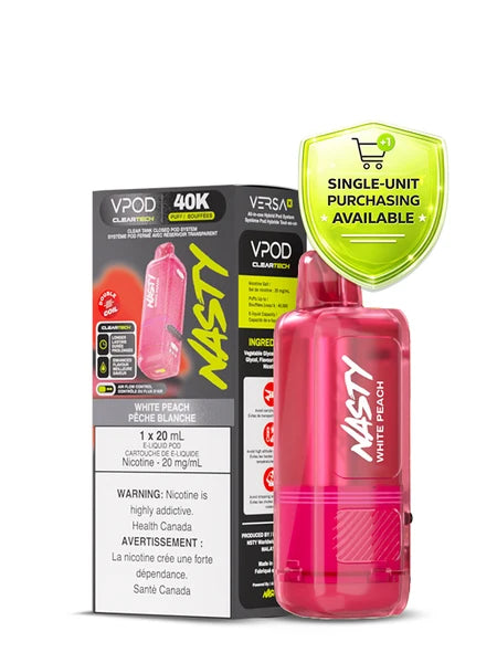 White Peach - Versa X by Nasty Pod 20mL [Ontario Stamp]