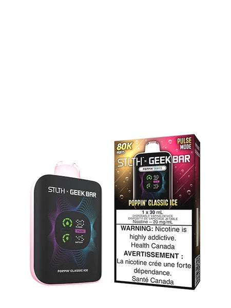 Poppin' Classic Ice - STLTH X GEEK BAR 30mL Rechargeable Disposable Vape [Ontario Stamp]