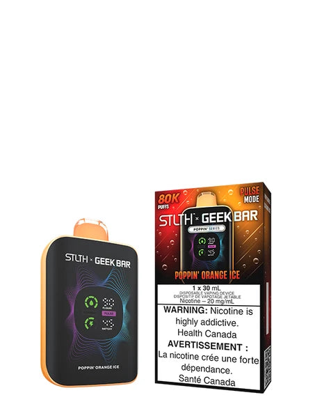 Poppin' Orange Ice - STLTH X GEEK BAR 30mL Rechargeable Disposable Vape [Ontario Stamp]