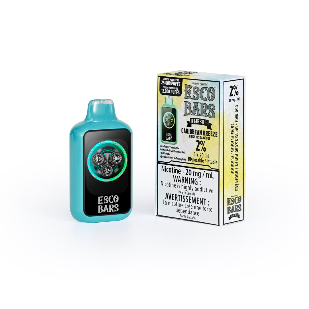 Caribbean Breeze - ESCO BARS 25k Rechargeable Disposable Vape [Ontario Stamp]