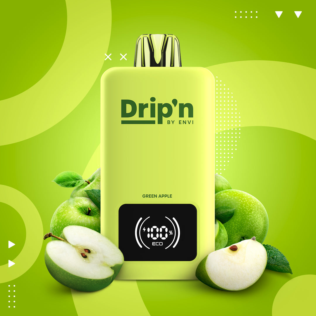 Green Apple - Drip'n by ENVI 26mL Disposable Vape [Ontario Stamp]