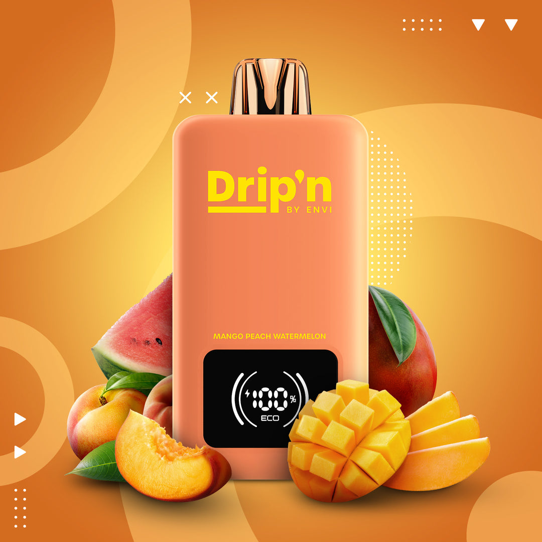 Mango Peach Watermelon - Drip'n by ENVI 26mL Disposable Vape [Ontario Stamp]