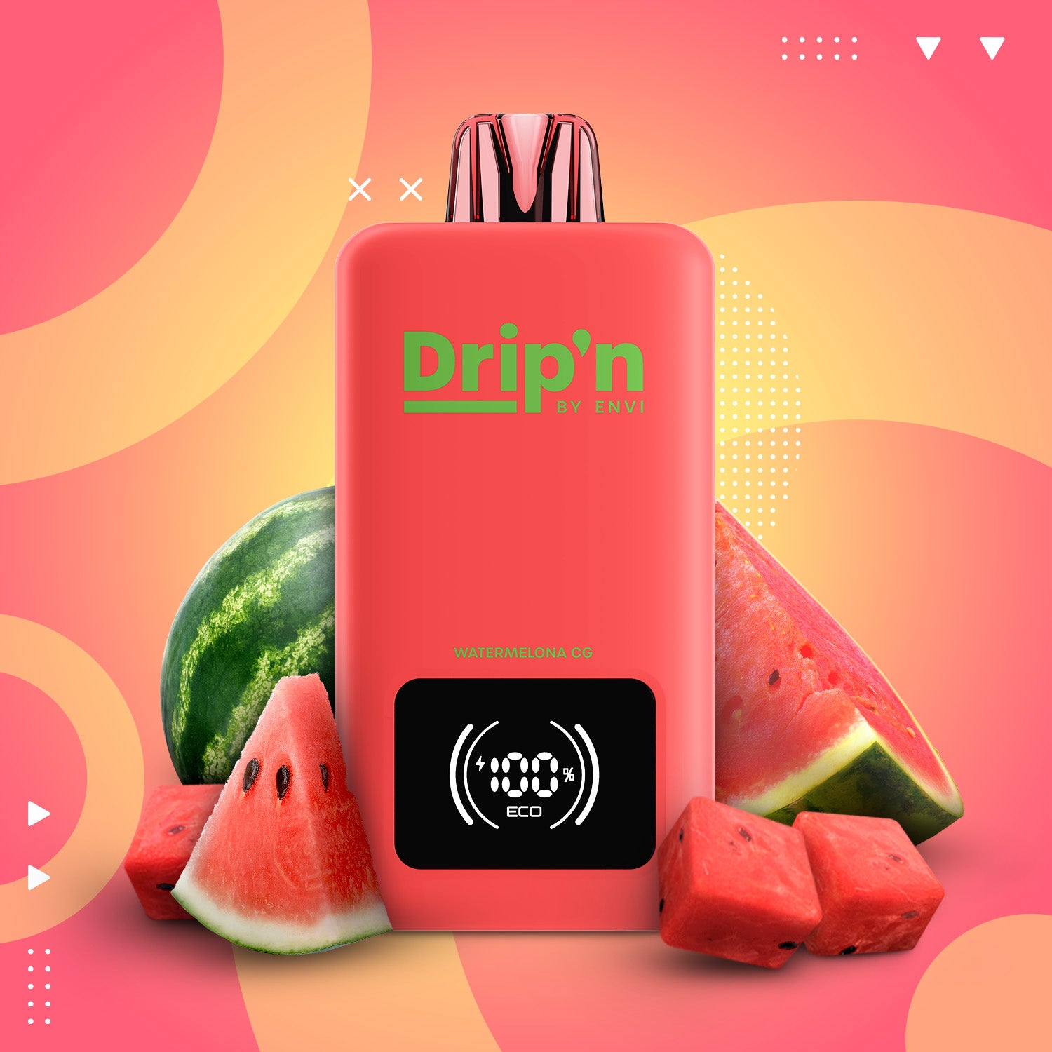 Pastèque CG - Drip'n par ENVI Vape jetable 26 ml [Timbre de l'Ontario] – Clear Sky Vapes Inc.
