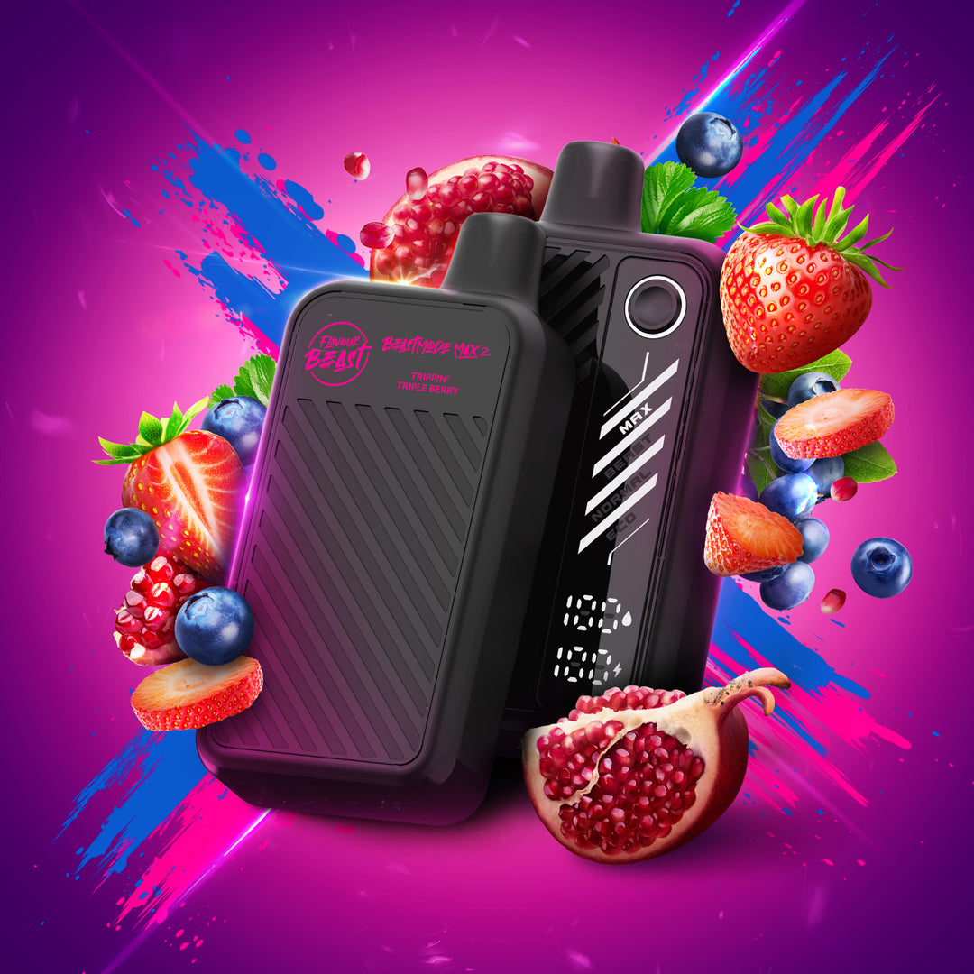 Trippin' Triple Berry - Flavour Beast Beast Mode Max 2 Rechargeable Disposable Vape [Ontario Stamp]