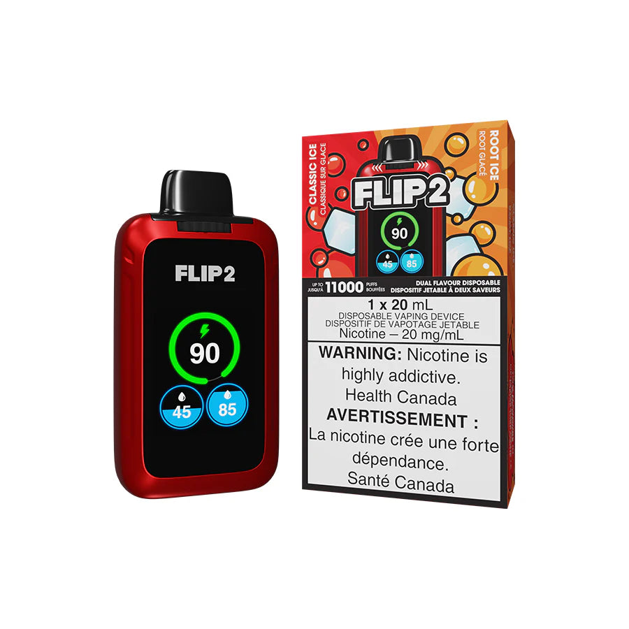 Classic Ice & Root Ice - Flip 2 20mL Rechargeable Disposable Vape [Ontario Stamp]