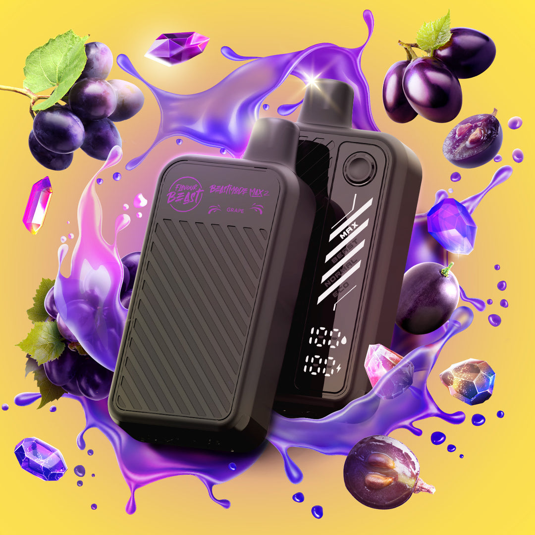 Gushin Grape - Flavour Beast Beast Mode Max 2 Rechargeable Disposable Clear Sky Vapes Inc. Gushin Grape - Flavour Beast Beast Mode Max 2 Rechargeable Disposable Clear Sky Vapes Inc.