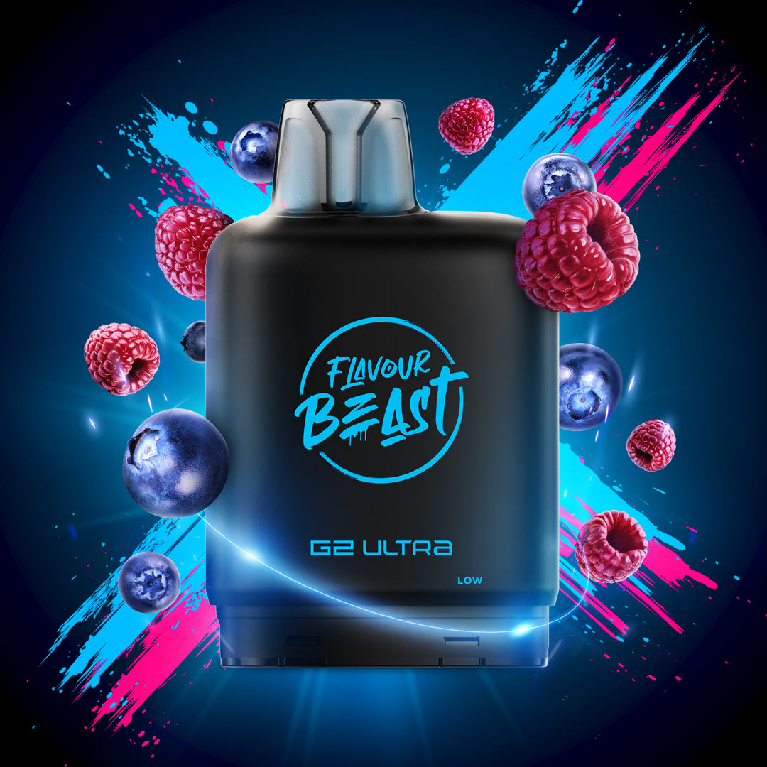 Bomb Blue Razz - Flavour Beast Level X G2 Ultra 20mL Pod [Ontario Stamp]