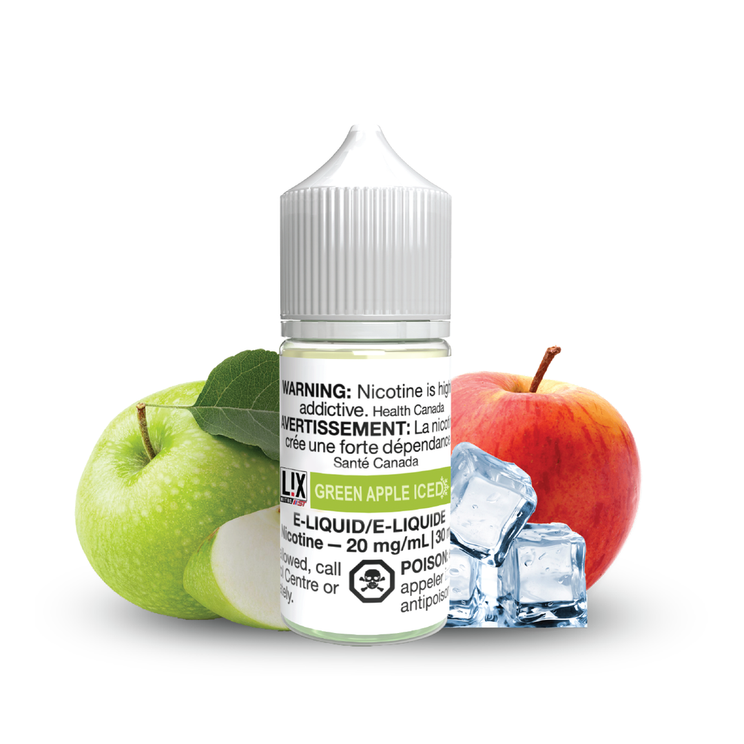 Green Apple Iced Salt - by L!X Nitro [Ontario Stamp]