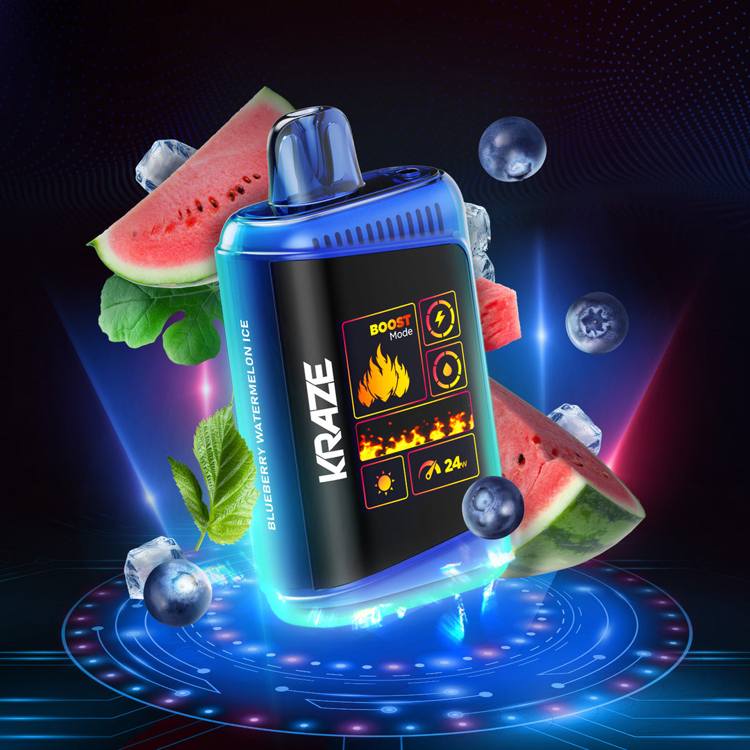Blueberry Watermelon Ice - Kraze HD Mega Disposable Vape [Ontario Stamp]