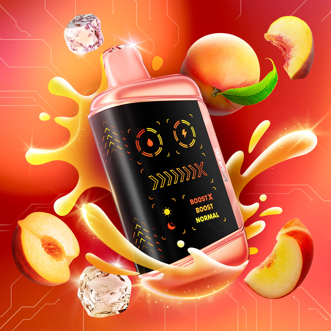 Juicy Peach Ice - Kraze X 48k Puff Disposable Vape [Ontario Stamp]