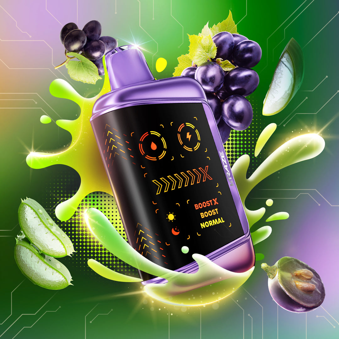 Tangy Aloe Grape Ice - Kraze X 48k Puff Disposable Vape [Ontario Stamp]