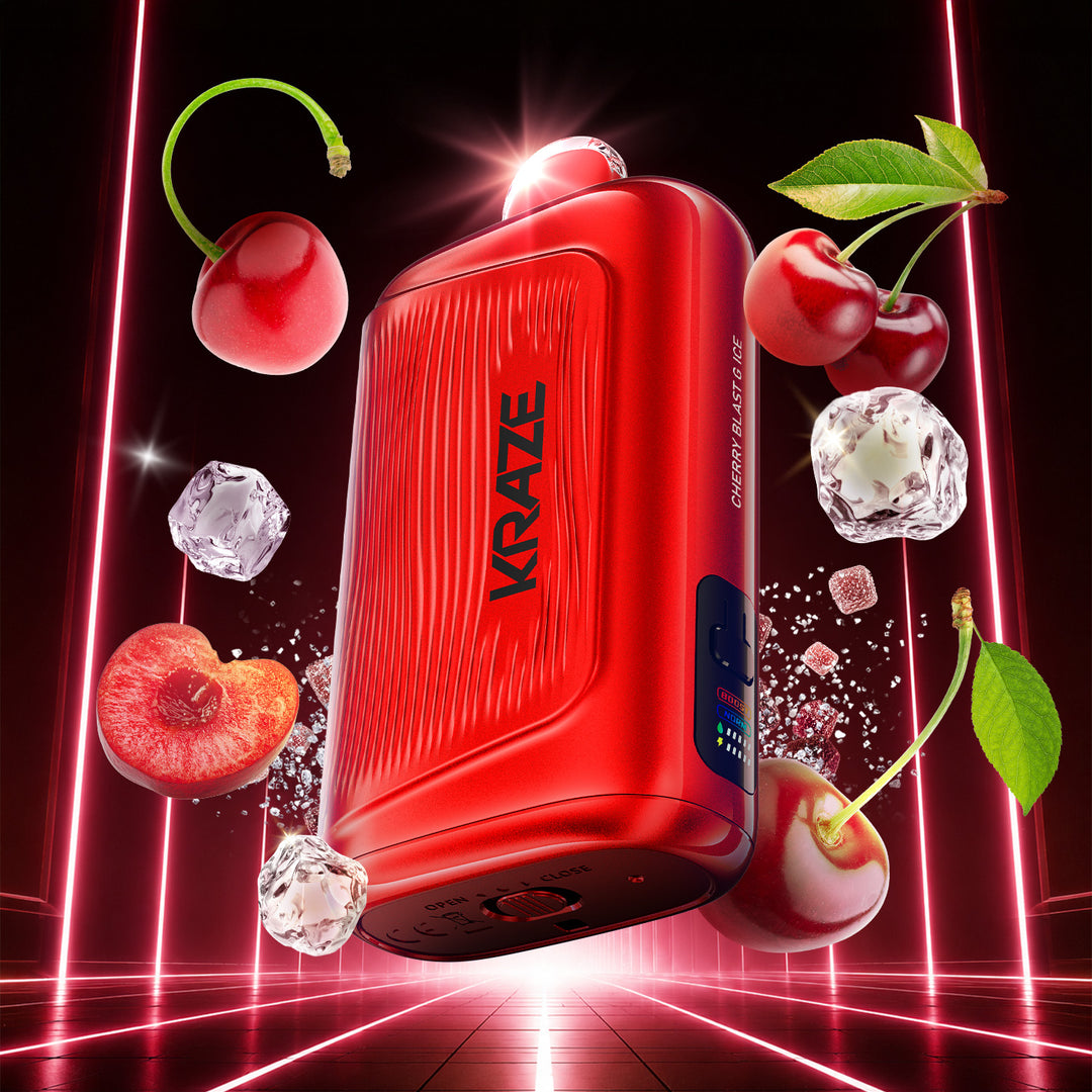Cherry Blast G Ice - Kraze Giga Rechargeable Disposable 40mL [Ontario Stamp]