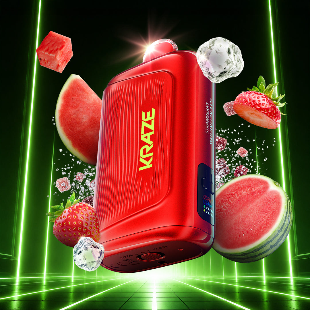 Strawberry Watermelon G Ice - Kraze Giga Rechargeable Disposable 40mL [Ontario Stamp]