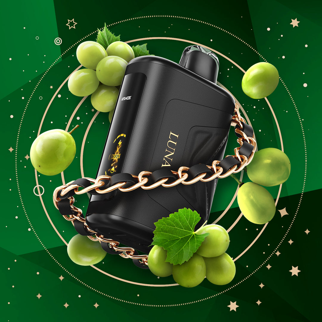 Emerald Green Grape - Kraze Luna 42k Puff Disposable Vape [Ontario Stamp]