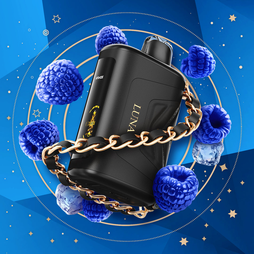 Sapphire Blue Razz Ice - Kraze Luna 42k Puff Disposable Vape [Ontario Stamp]