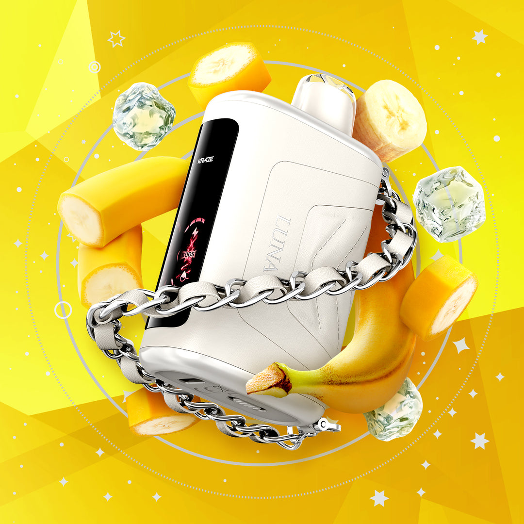 Topaz Banana Ice - Kraze Luna 42k Puff Disposable Vape [Ontario Stamp]