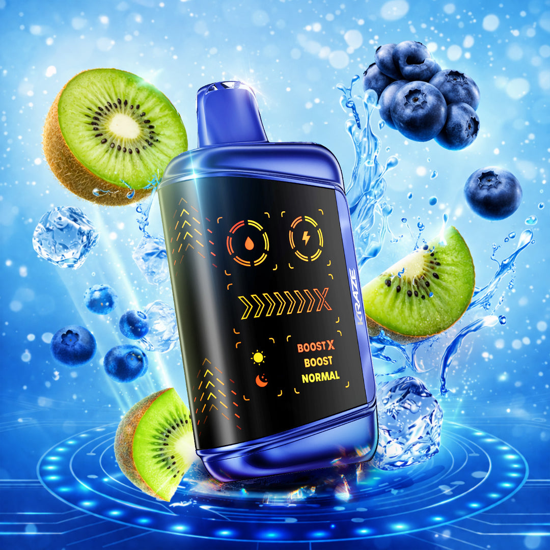 Blueberry Kiwi Ice - Kraze X Classic 48k Puff Disposable Vape [Ontario Stamp]