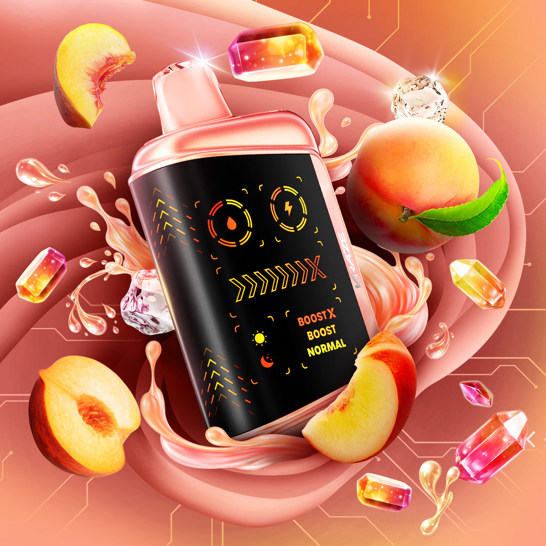 Frizzy Peach G Ice - Kraze X Classic 48k Puff Disposable Vape [Ontario Stamp]