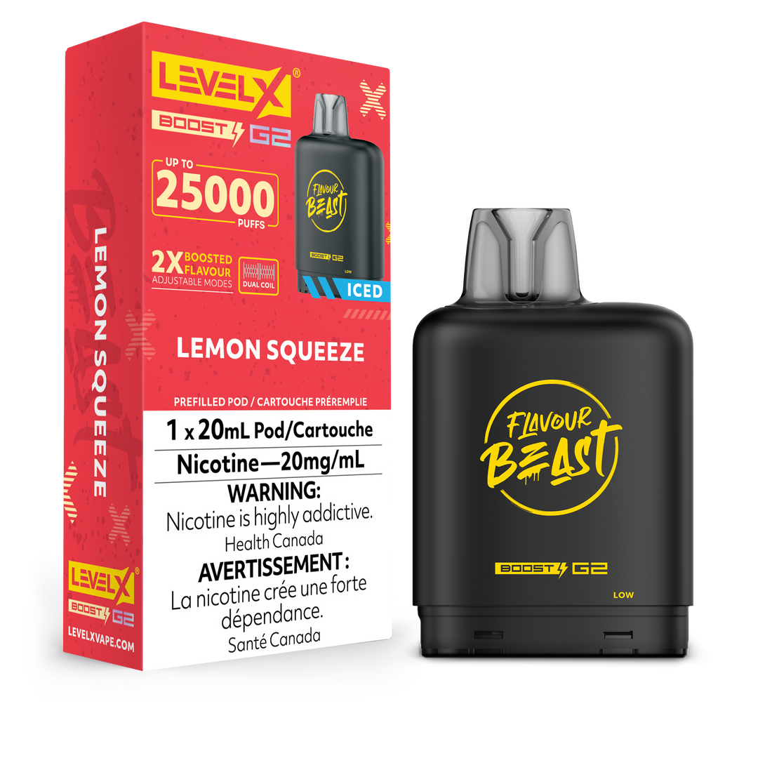 Lemon Squeeze - Flavour Beast Level X Boost Pod 20mL [Ontario Stamp]