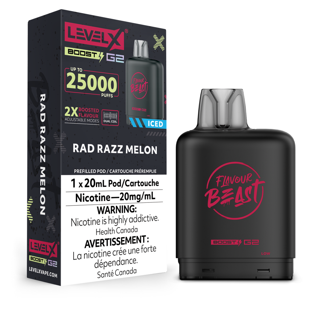 Rad Razz Melon - Flavour Beast Level X Boost Pod 20mL [Ontario Stamp]