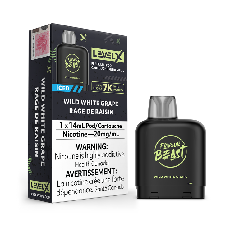 Wild White Grape Iced - Flavour Beast Level X Pod 14mL