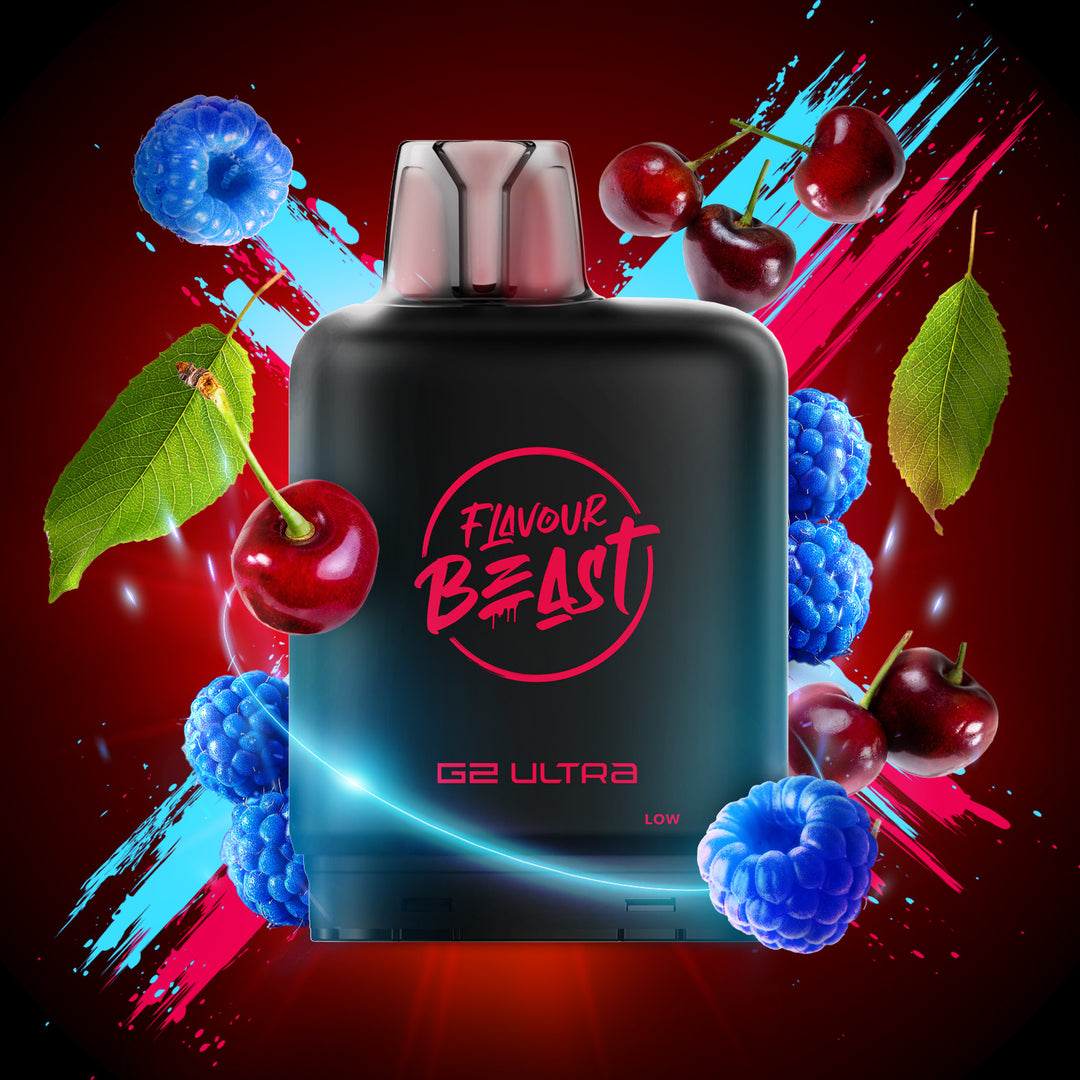 Blue Raspberry Cherry - Flavour Beast Level X G2 Ultra 20mL Pod [Ontario Stamp]