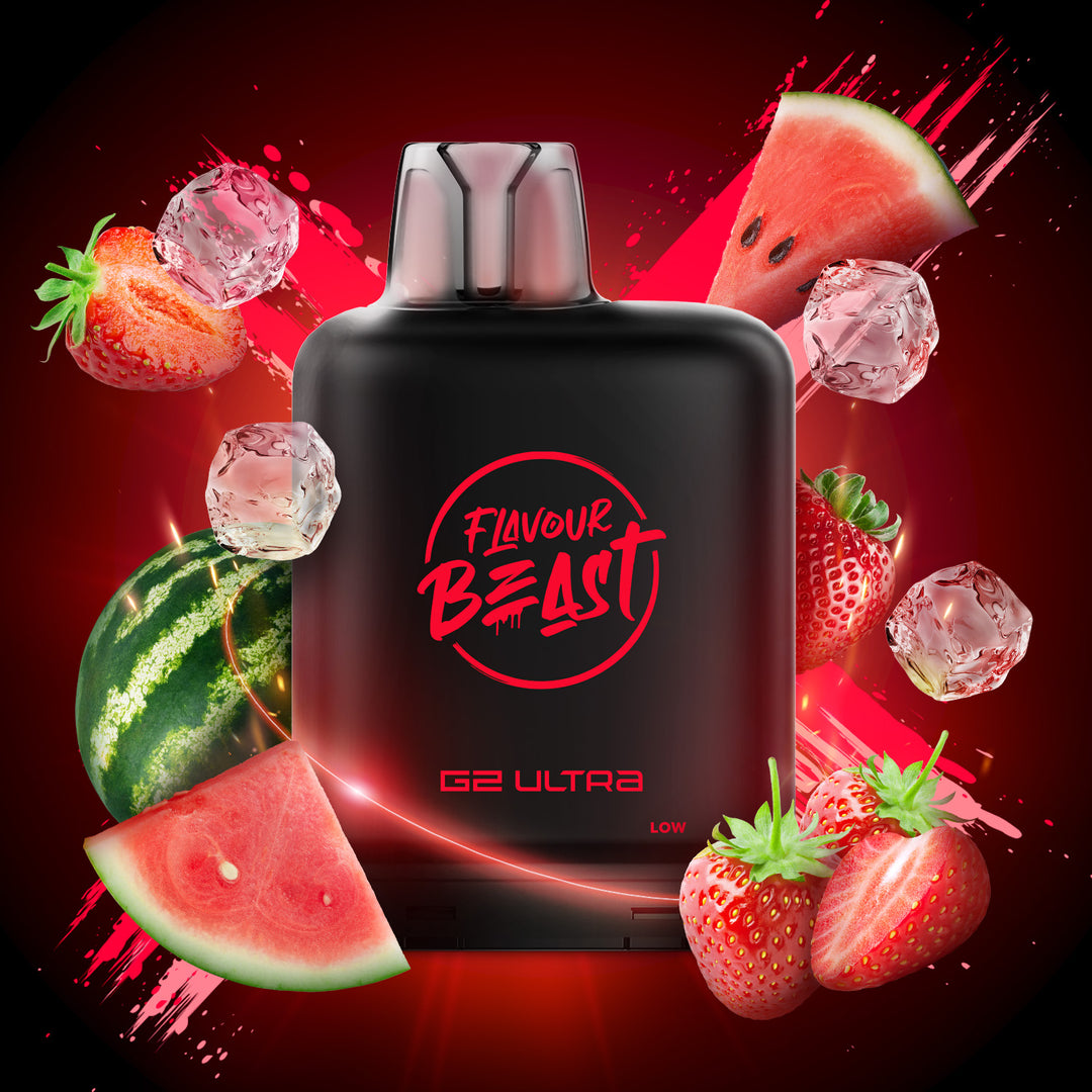 Savage Strawberry Watermelon Iced  - Flavour Beast Level X G2 Ultra 20mL Pod [Ontario Stamp]