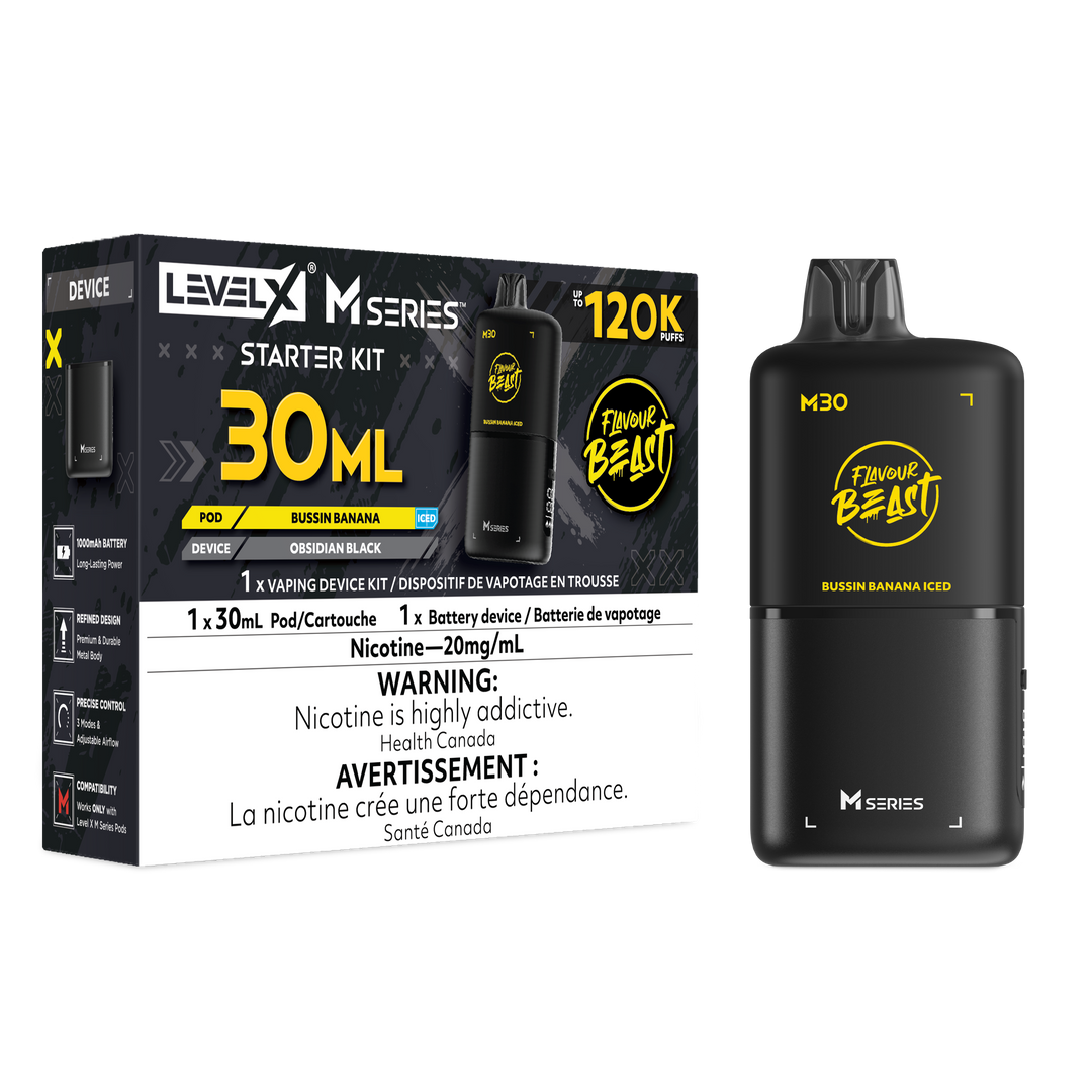 Bussin' Banana - Flavour Beast Level X M Series Starter Kit 30mL [Ontario Stamp]