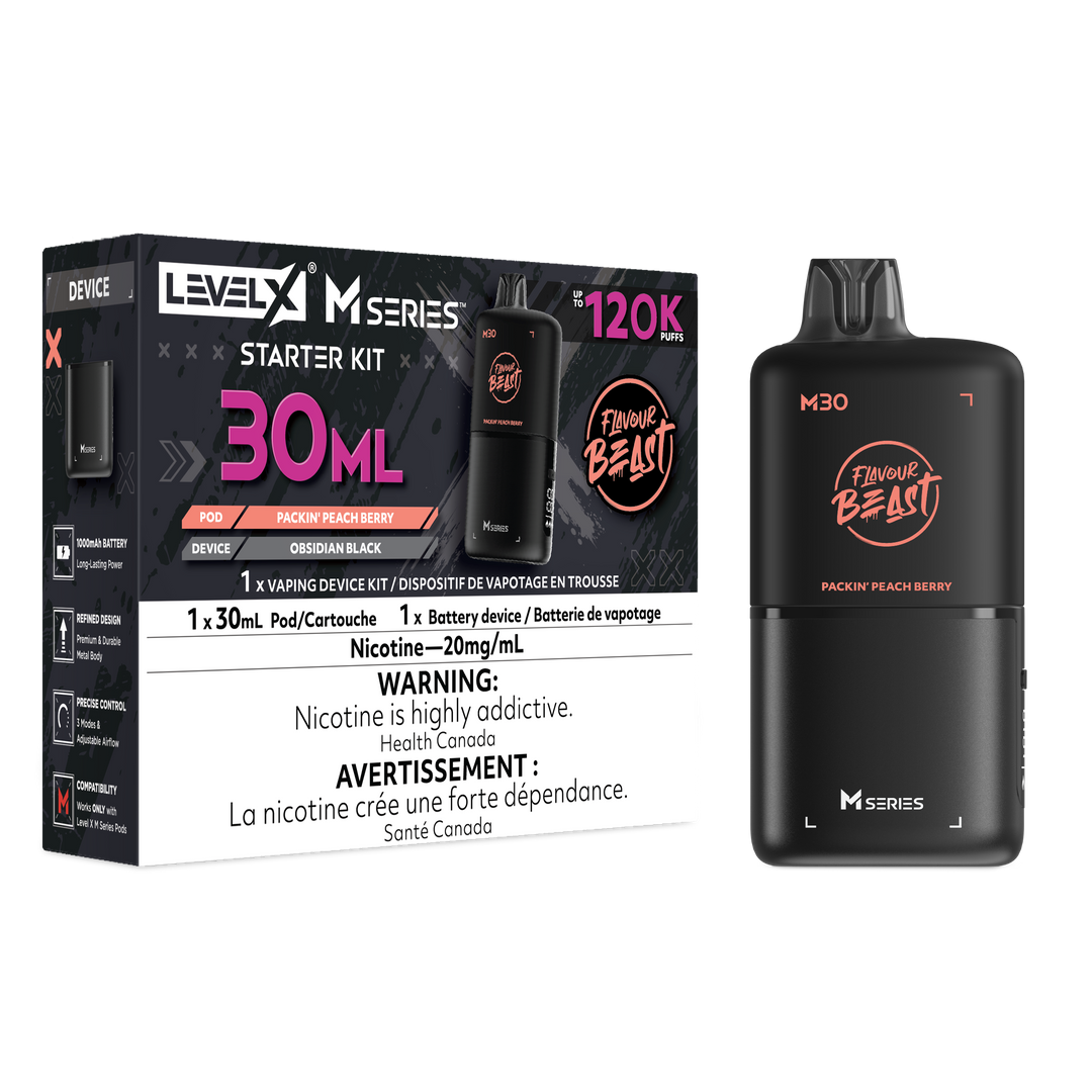 Packin' Peach Berry - Flavour Beast Level X M Series Starter Kit 30mL [Ontario Stamp]