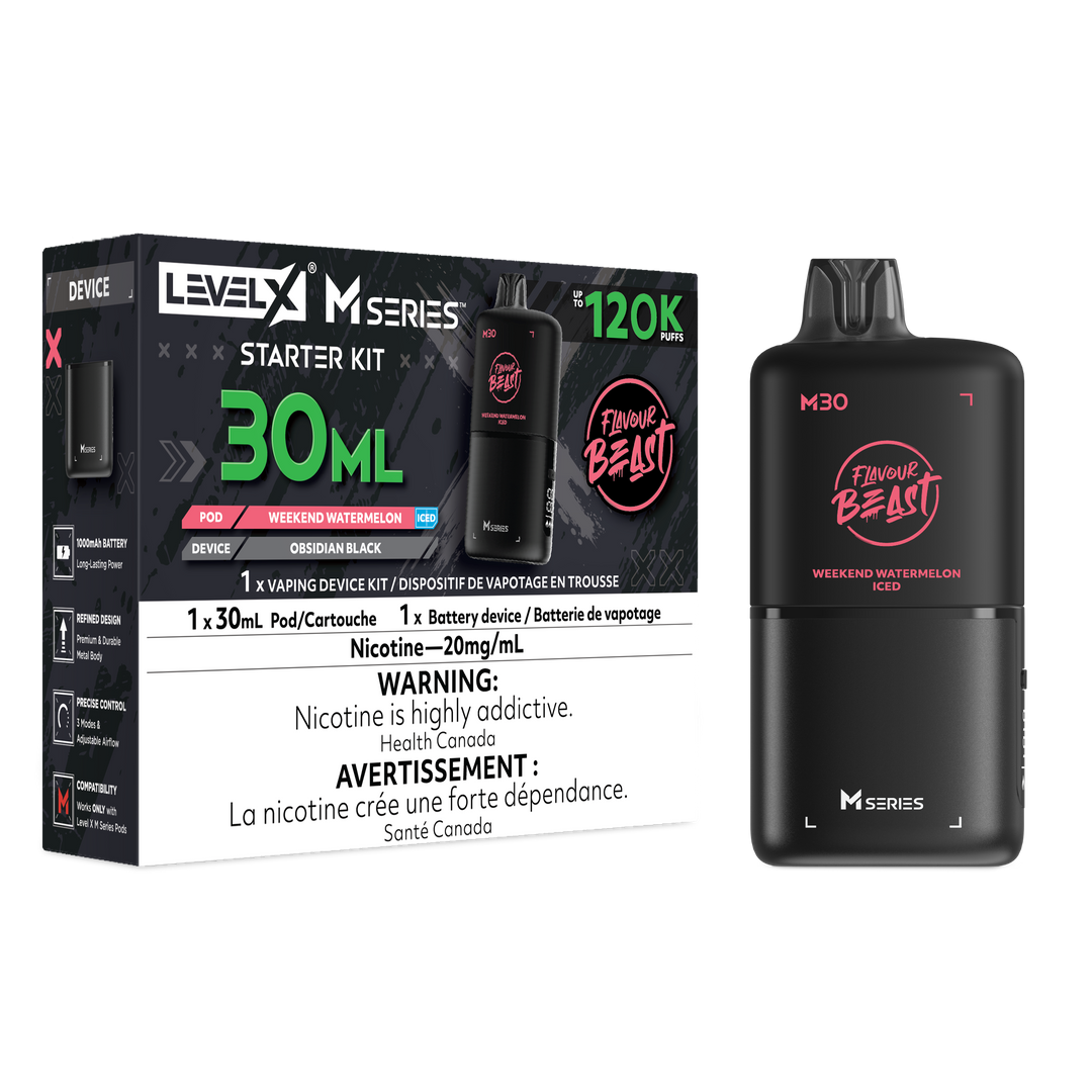 Weekend Watermelon - Flavour Beast Level X M Series Starter Kit 30mL [Ontario Stamp]