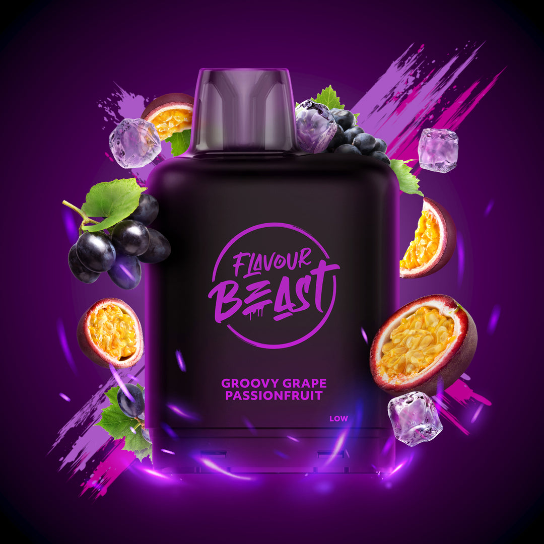 Groovy Grape Passionfruit - Flavour Beast Level X Boost Pod 20mL [Ontario Stamp]