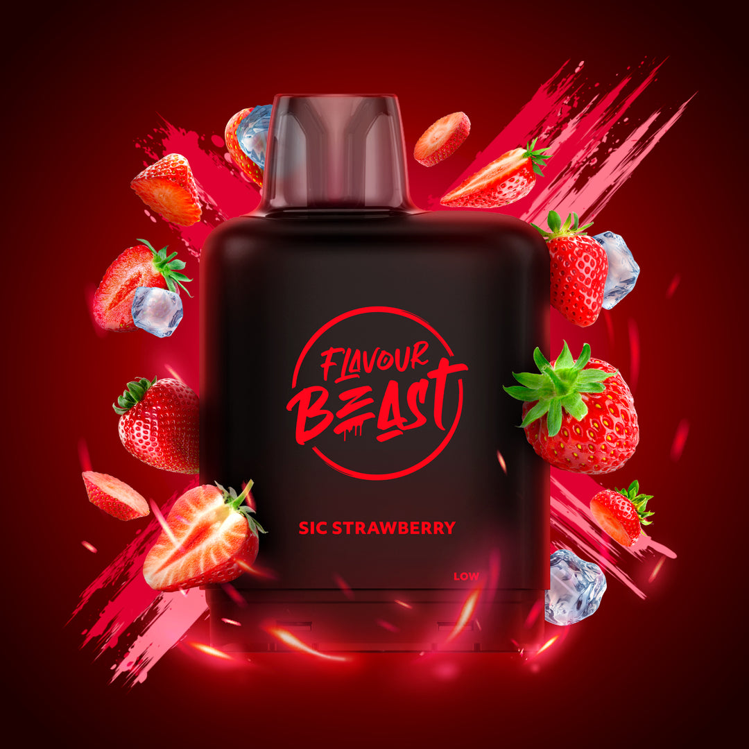 Sic Strawberry Iced - Flavour Beast Level X Boost Pod 20mL [Ontario Stamp]