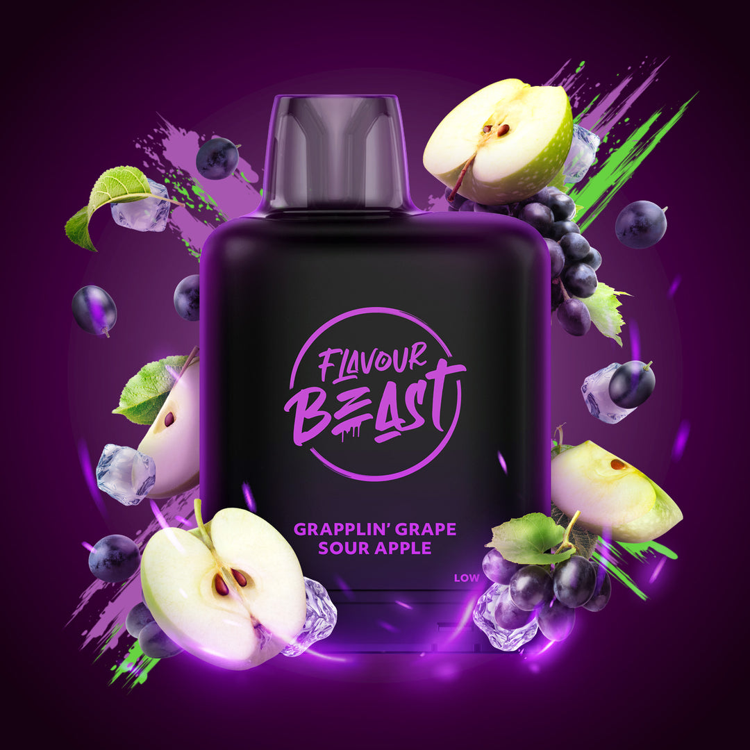 Grapplin' Grape Sour Apple - Flavour Beast Level X Boost Pod 20mL [Ontario Stamp]