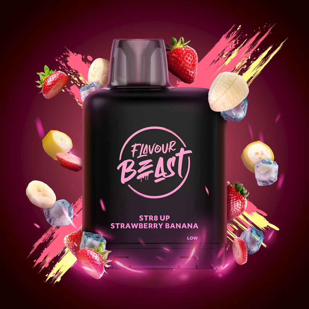 STR8 Up Strawberry Banana - Flavour Beast Level X Boost Pod 20mL [Ontario Stamp]