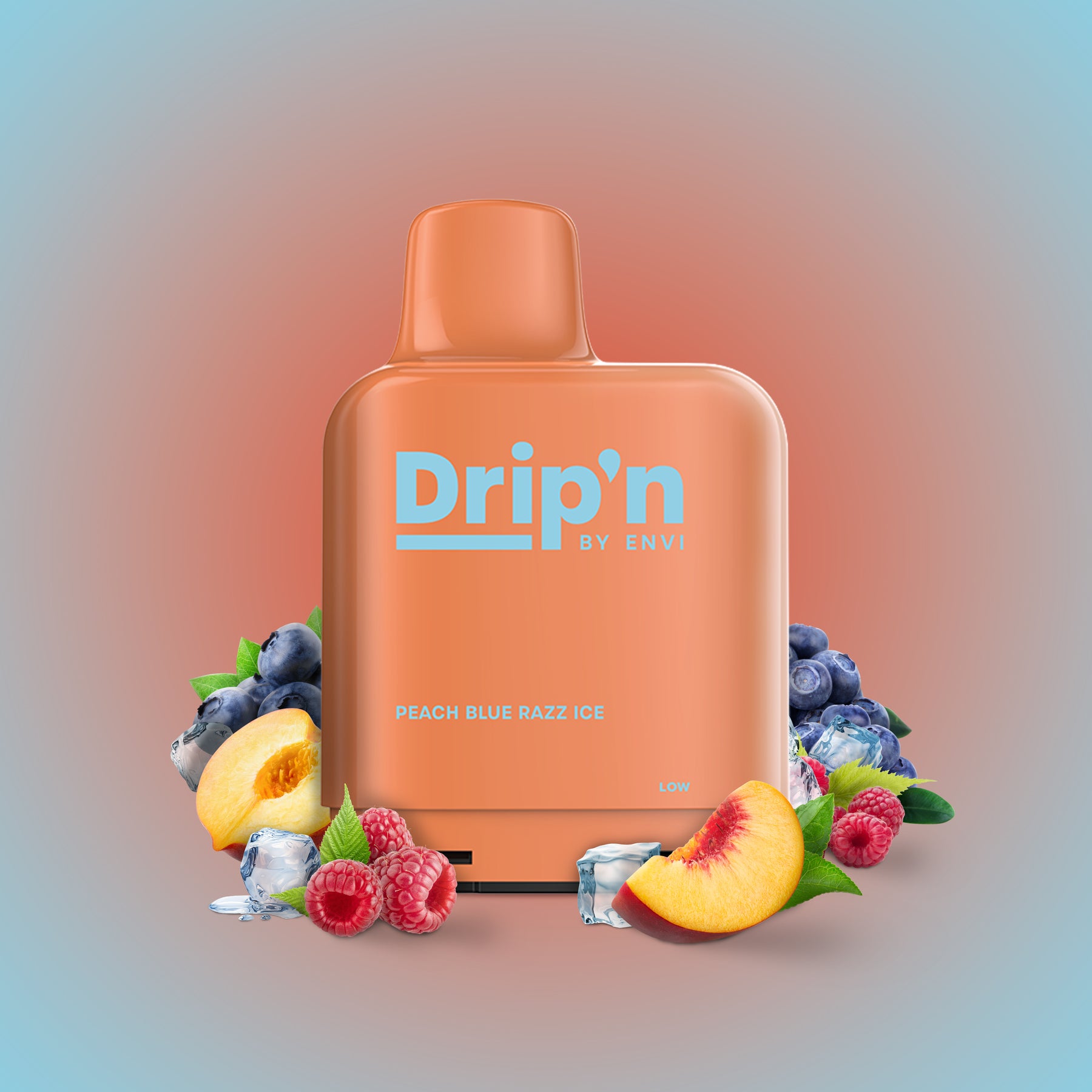Peach Blue Razz Ice Drip'n Level X Pod 14mL