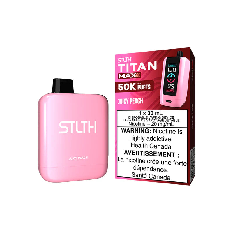 Juicy Peach - STLTH Titan Max 30mL Rechargeable Disposable Vape [Ontario Stamp]
