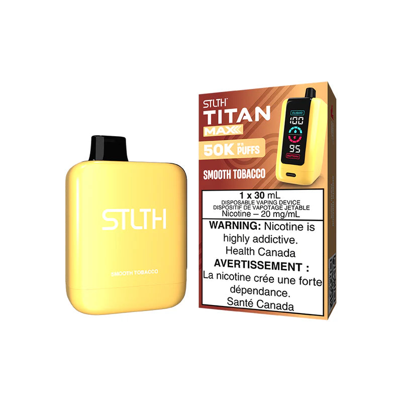 Smooth Tobacco - STLTH Titan Max 30mL Rechargeable Disposable Vape [Ontario Stamp]
