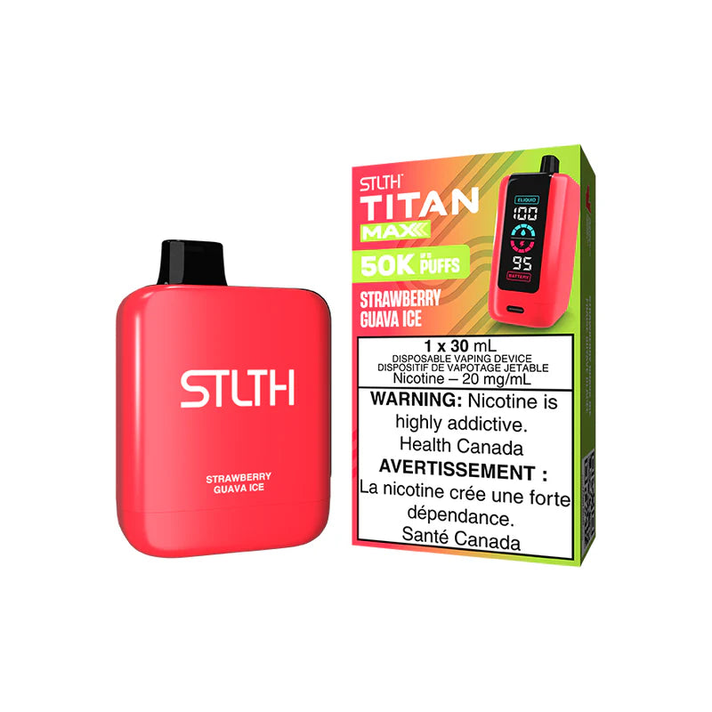 Strawberry Guava Ice - STLTH Titan Max 30mL Rechargeable Disposable Vape [Ontario Stamp]