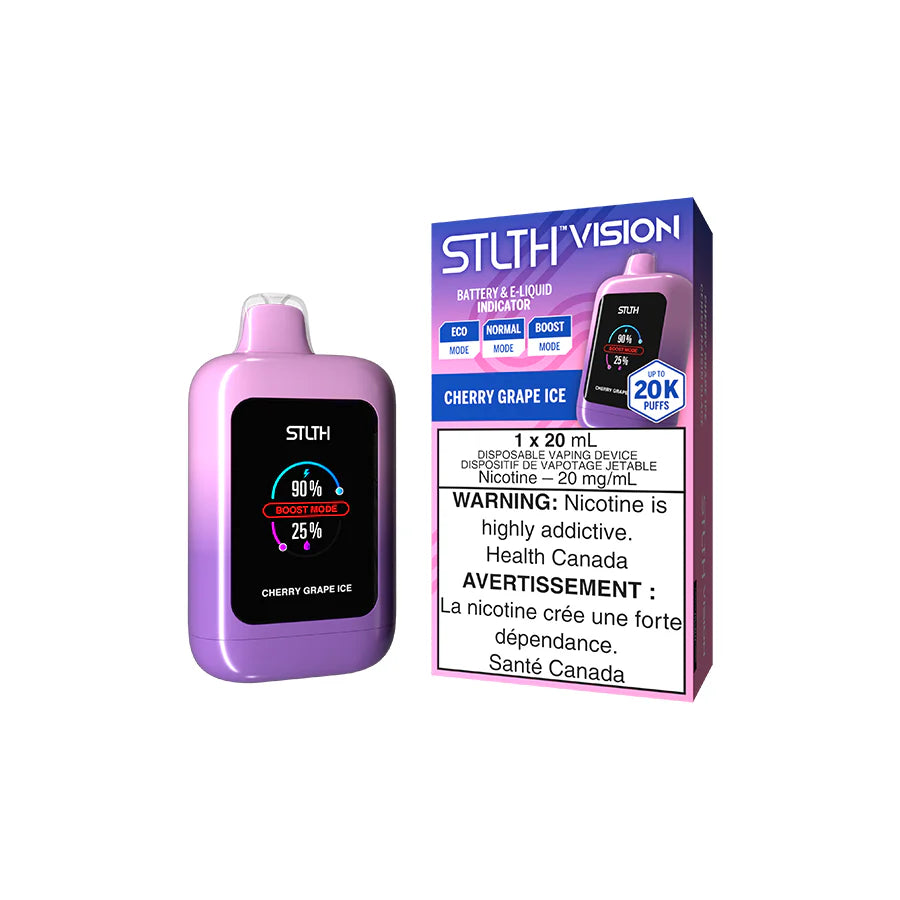 Cherry Grape Ice - STLTH Vision 20mL Rechargeable Disposable Vape [Federal Stamp]
