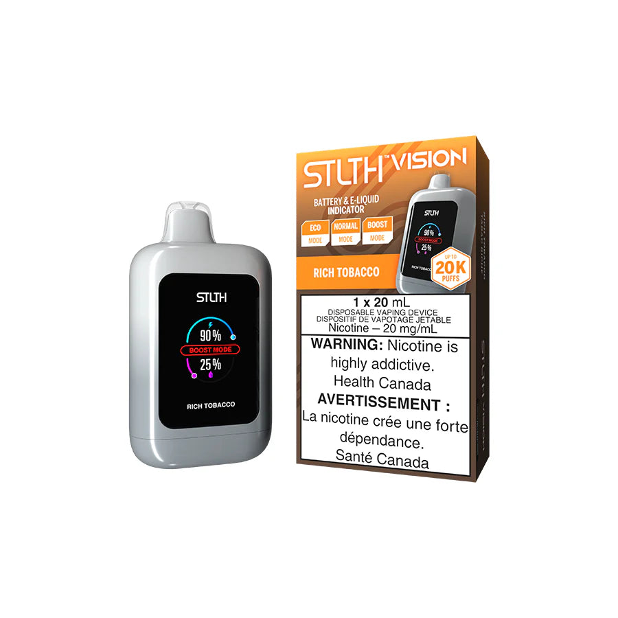 Rich Tobacco - STLTH Vision 20mL Rechargeable Disposable Vape [Ontario Stamp]