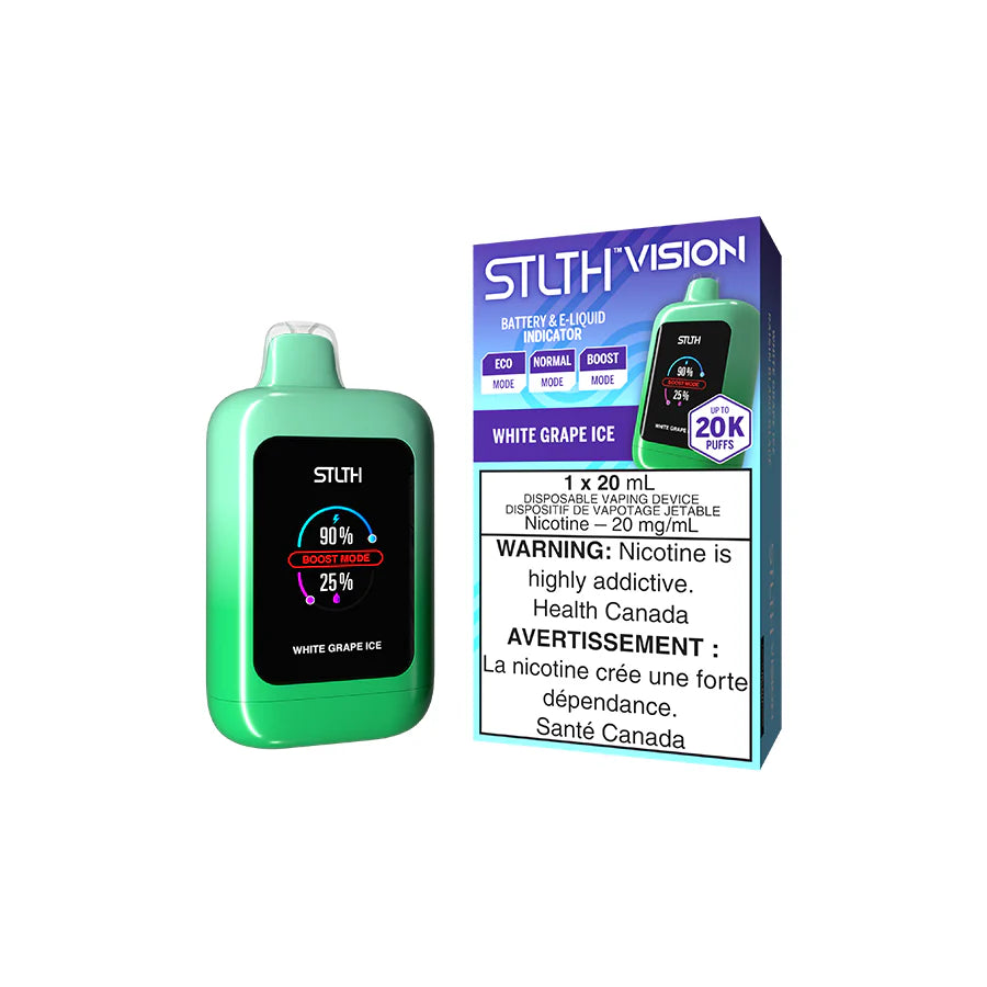 White Grape Ice - STLTH Vision 20mL Rechargeable Disposable Vape [Federal Stamp]