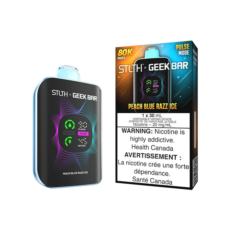 Peach Blue Razz Ice - STLTH X GEEK BAR 30mL Rechargeable Disposable Vape [Ontario Stamp]