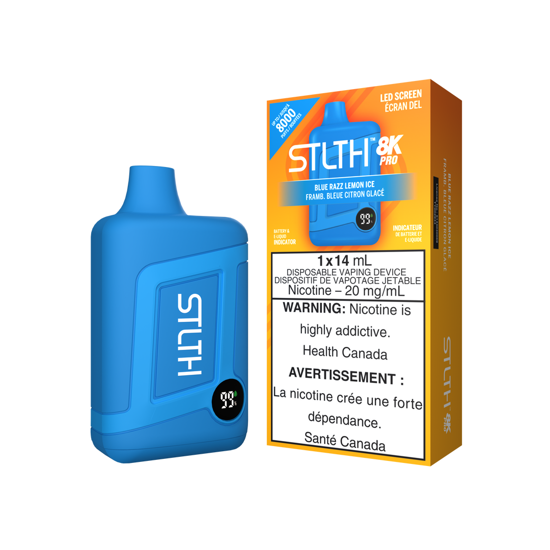 Blue Razz Lemon Ice - STLTH 8K Pro 14mL Rechargeable Disposable Vape [Ontario Stamp]